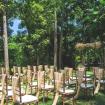 Green patio garden wedding decoration 