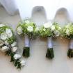 rose and green hydrangea bouquet 