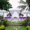 white pergola by the beach 