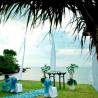 island gazebo wedding set up simple